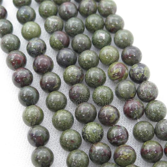 green dragon BloodStone Beads, round