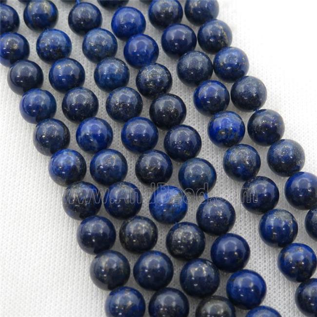 round Lapis Beads, blue treated