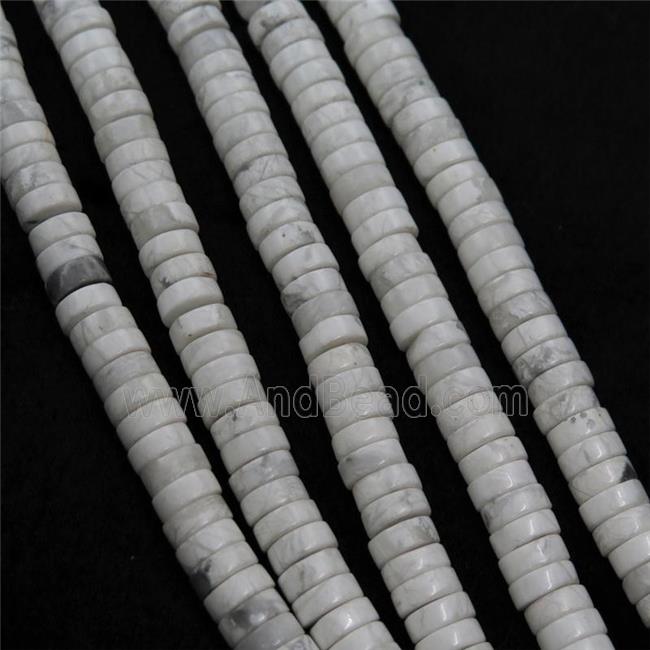 white howlite turquoise heishi beads