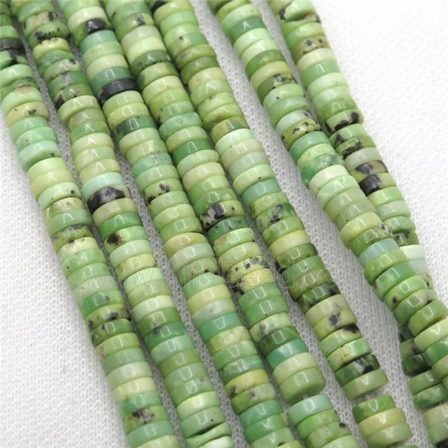 olive Australian Chrysoprase heishi beads