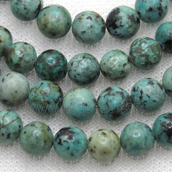 green African Turquoise beads, round