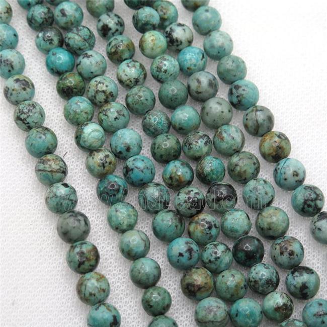 green African Turquoise beads, round