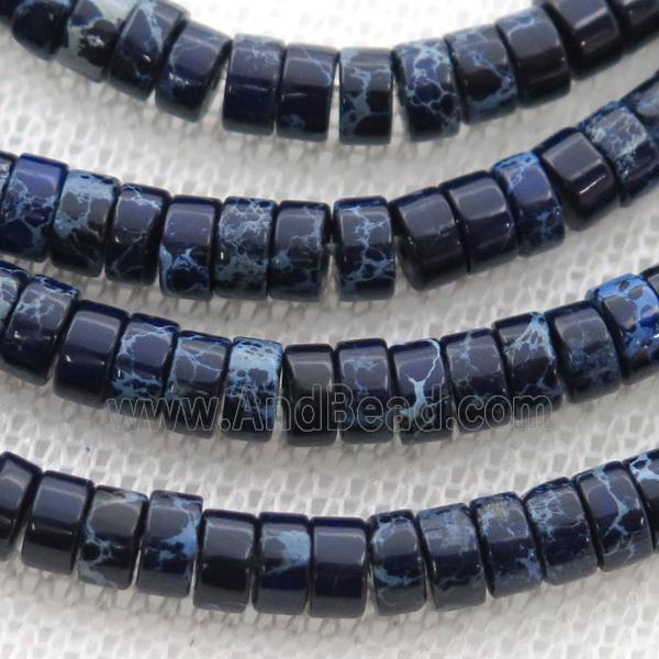 darkblue Imperial Jasper heishi beads