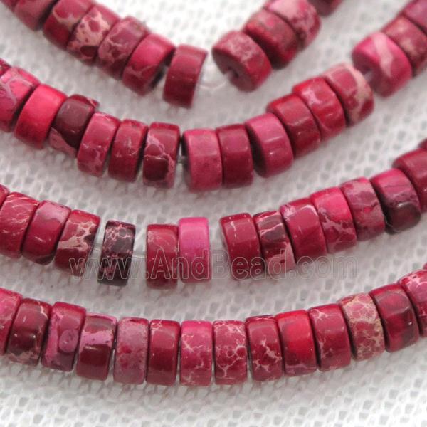 red Imperial Jasper heishi beads
