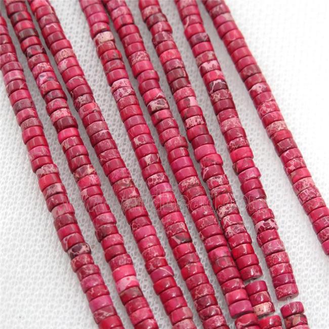 red Imperial Jasper heishi beads