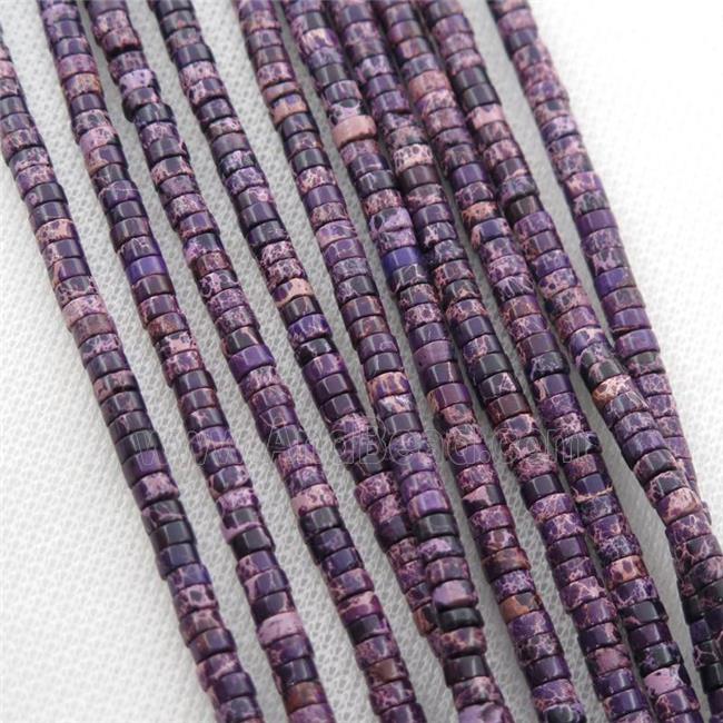 purple Imperial Jasper heishi beads