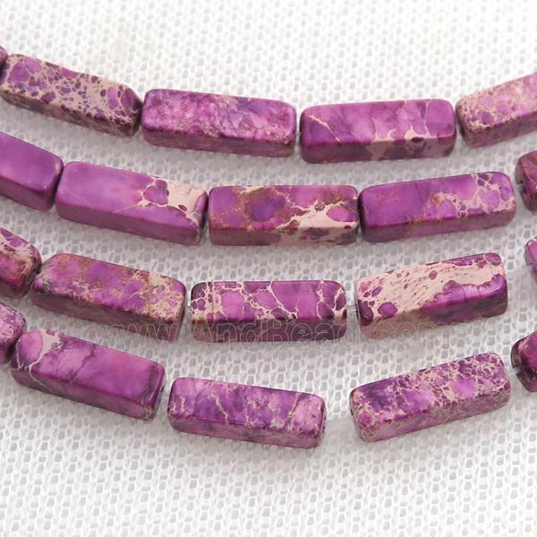 hotpink Imperial Jasper cuboid beads