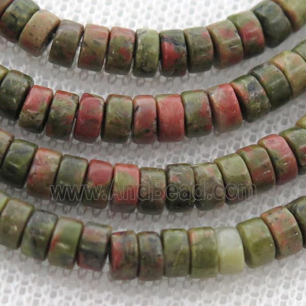 Unakite heishi beads
