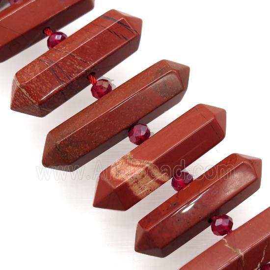 Red Jasper bullet beads