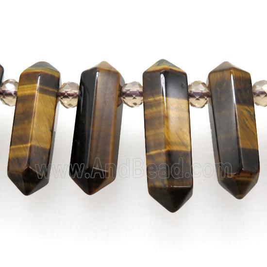 Tiger eye stone bullet beads