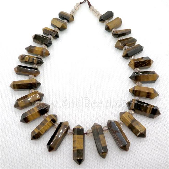 Tiger eye stone bullet beads