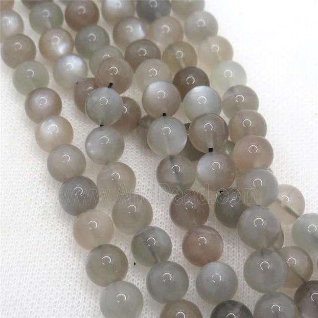 gray MoonStone Beads, round
