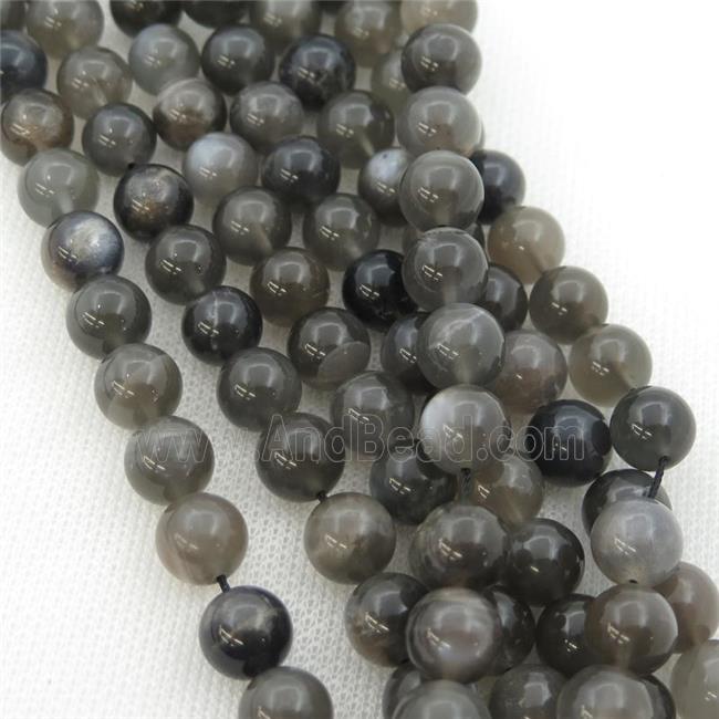 deepgray MoonStone Beads, round