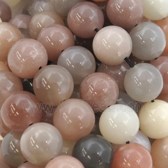round MoonStone Beads, mixed color