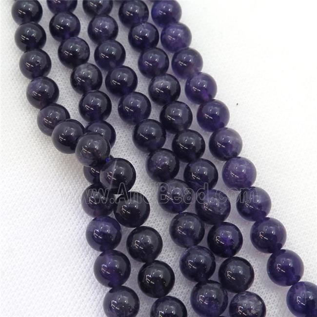 purple Amethyst Beads, round