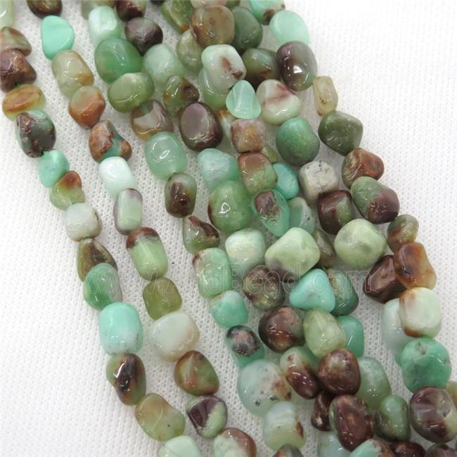 green Australian Chrysoprase chip beads