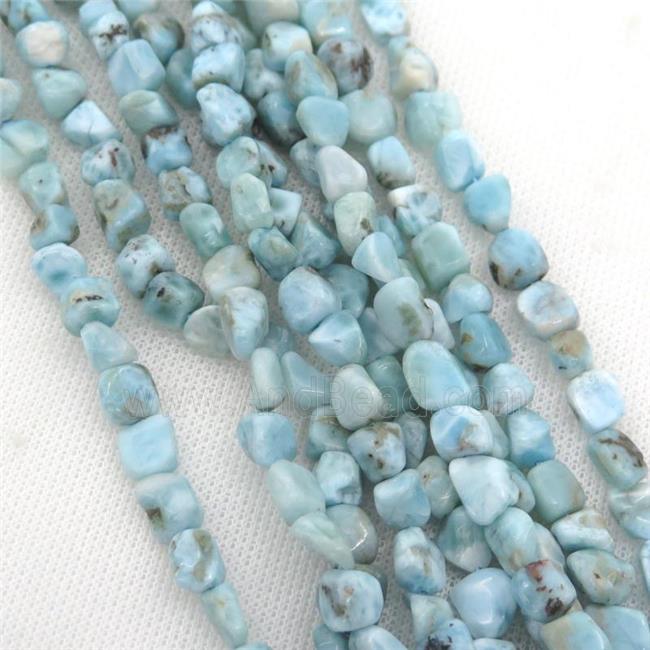 blue Larimar chip beads