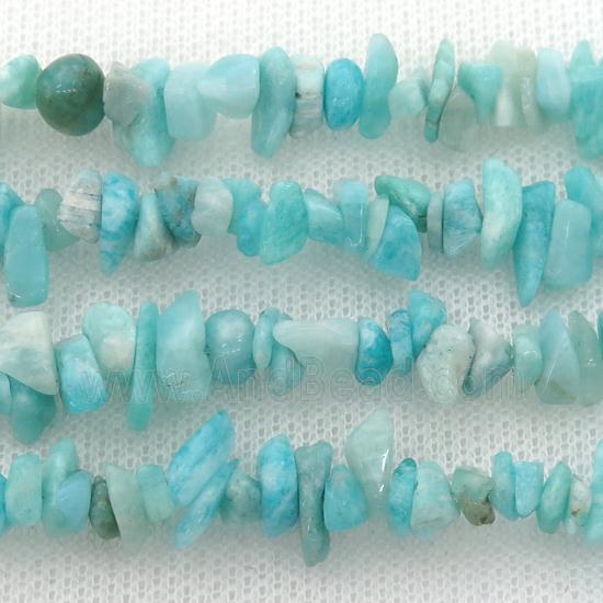 blue Amazonite chip beads