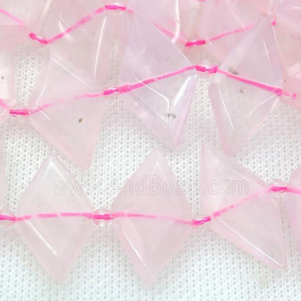 Rose Quartz rhombic beads