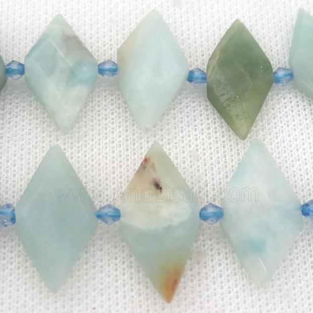 Chinese Amazonite rhombic beads