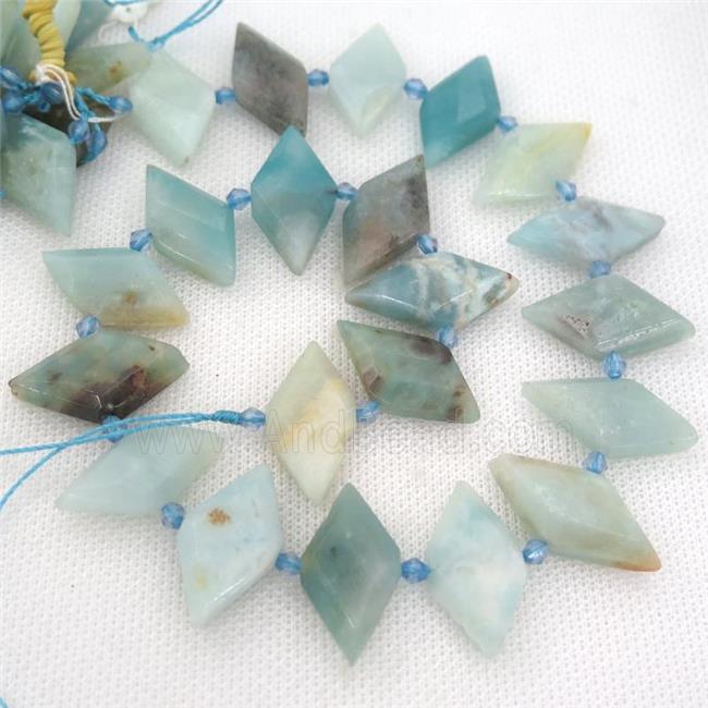 Chinese Amazonite rhombic beads