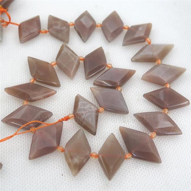 MoonStone rhombic beads