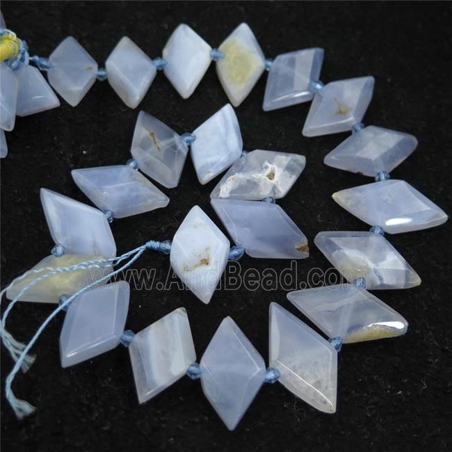 Blue Lace Agate rhombic beads