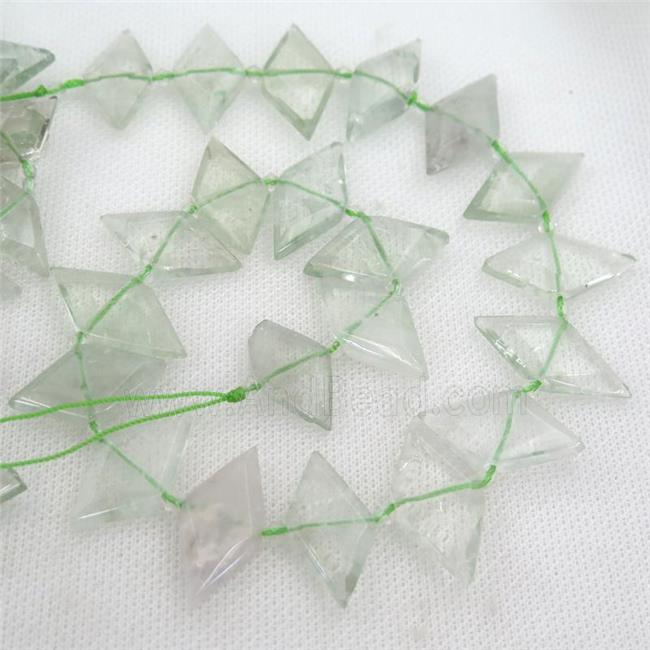 natural Green Quartz rhombic beads