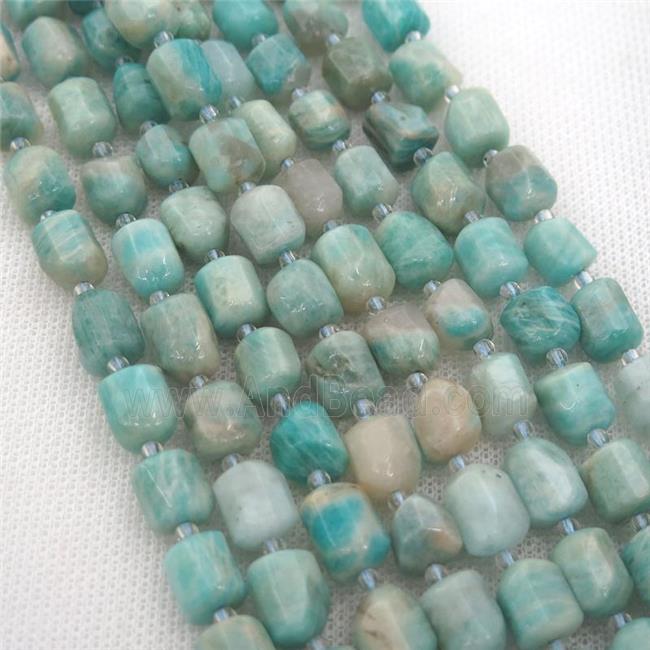 green Amazonite beads, freeform