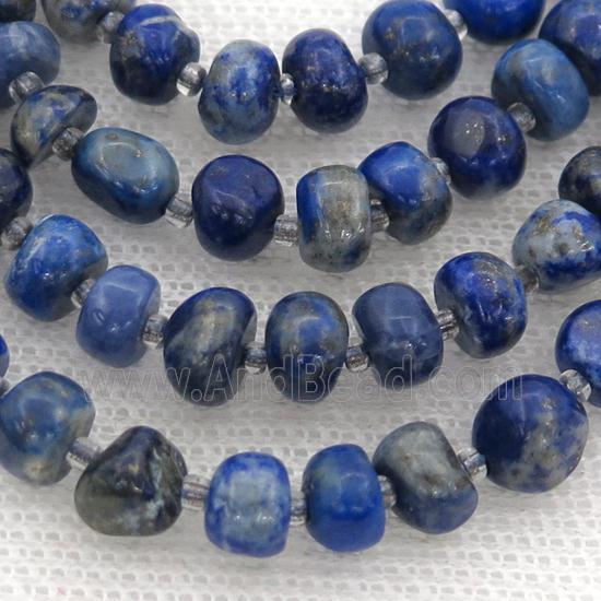 blue Lapis rondelle beads