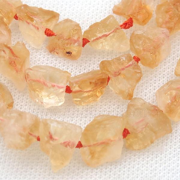 rough Citrine Beads, freeform