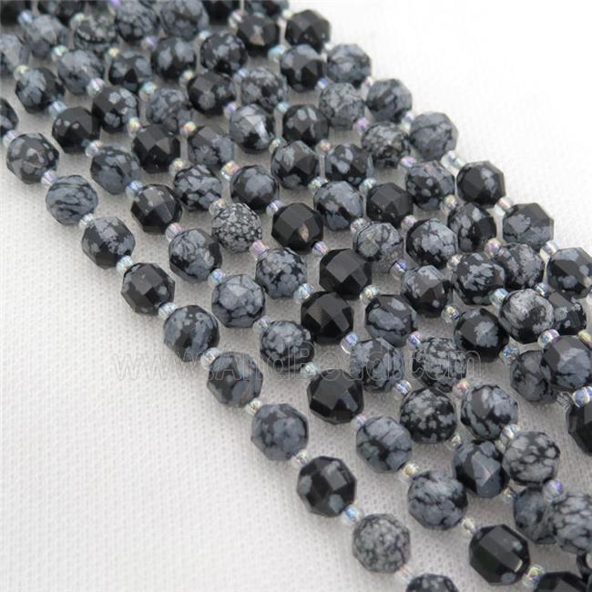 black Snowflake bullet beads