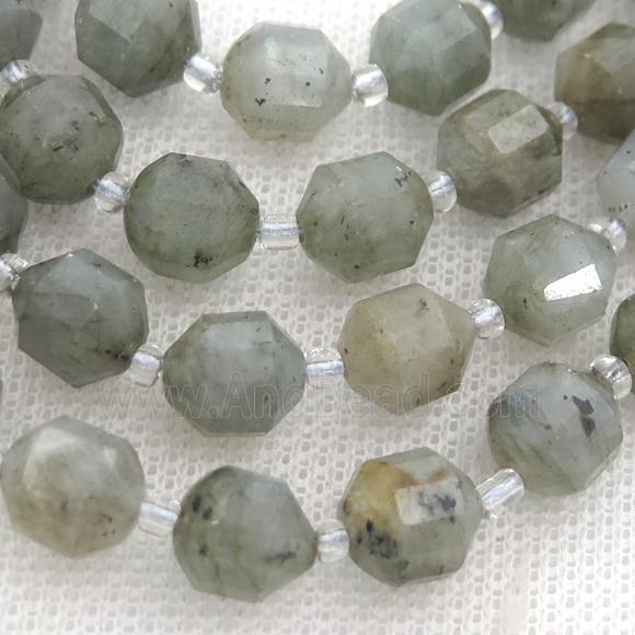 gray Labradorite bullet beads