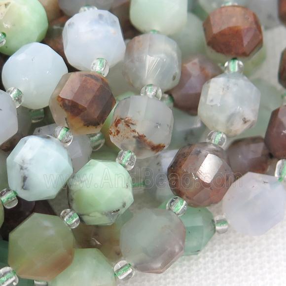 green Australian Chrysoprase bullet beads