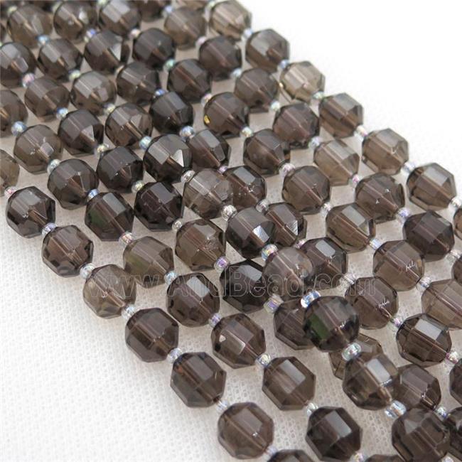 Smoky Quartz bullet beads