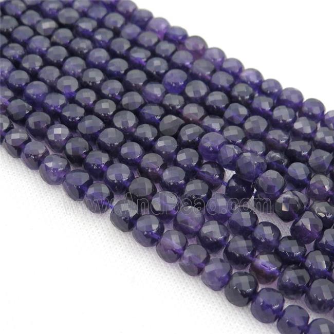 purple Amethyst Beads, faceted cube