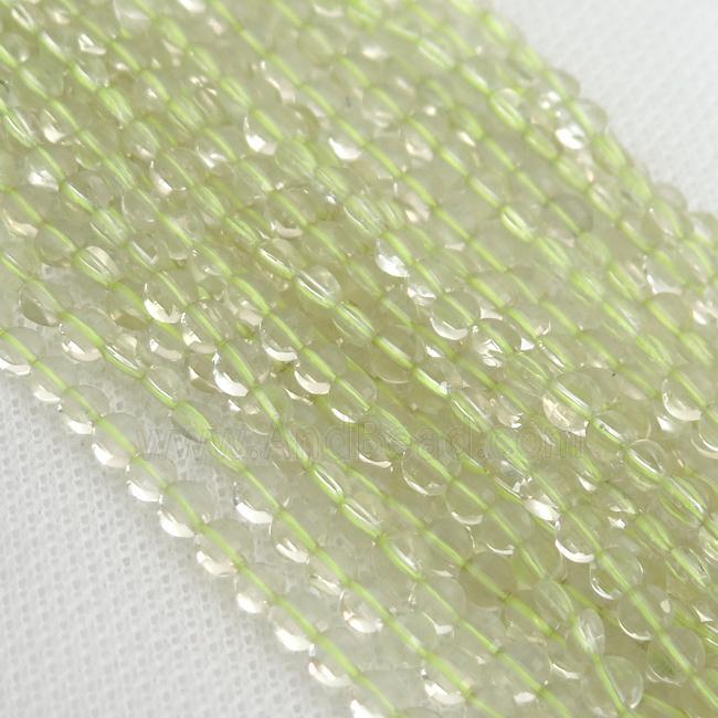 Lemon Quartz Beads, faceted circle