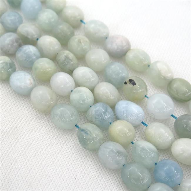 Aquamarine Beads, freeform, multicolor