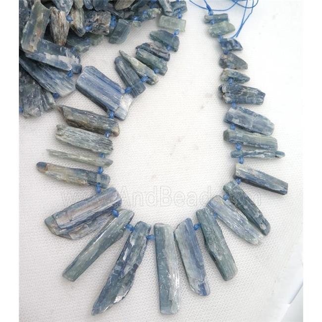 blue Kyanite stick beads