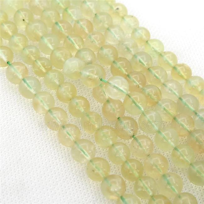 Olive Zoisite Quartz Beads Smooth Round