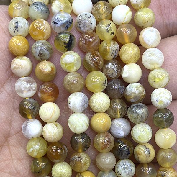 yellow Opal Beads, round