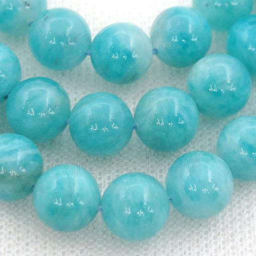 green Amazonite Beads, round