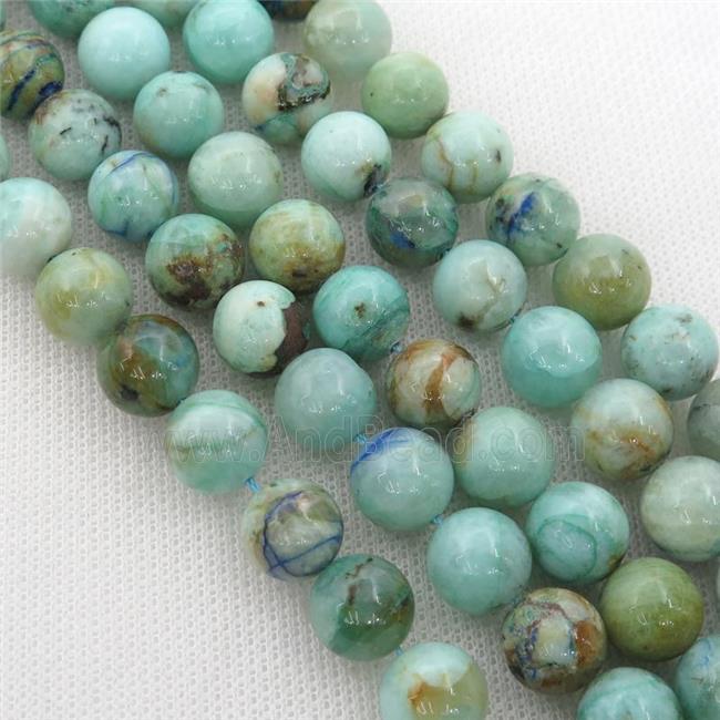 green Chrysocolla Beads, round
