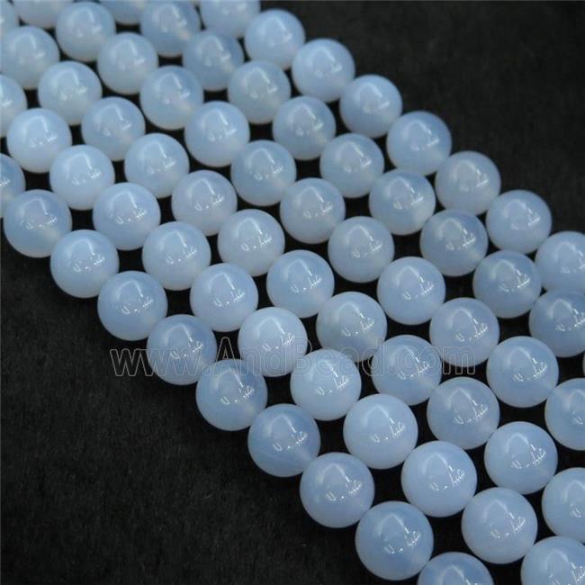 blue Chalcedony Beads, round, A-grade