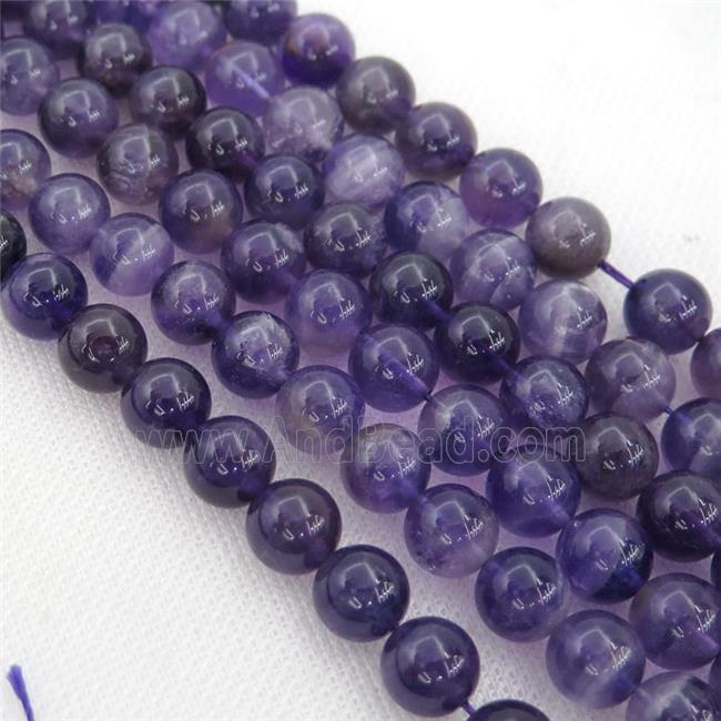 purple Amethyst Beads, round