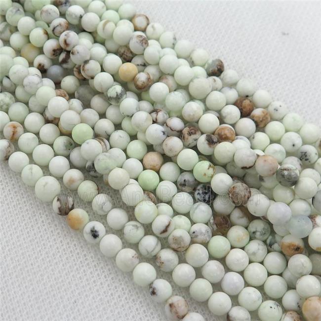 Round Lemon Jasper Beads Olive Smooth
