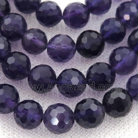 deep purple Amethyst Beads, faceted round