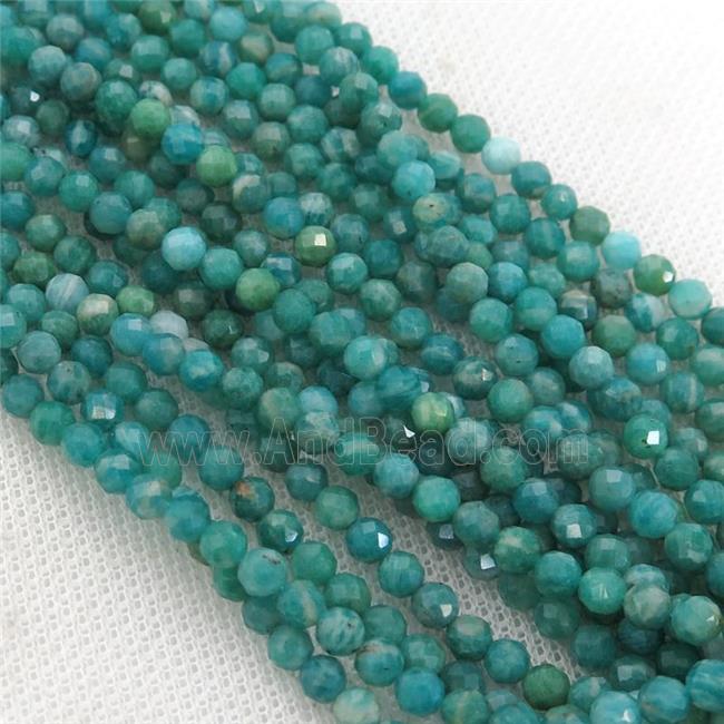 green Russian Amazonite Beads, faceted round