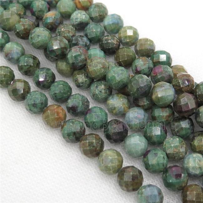 ruby Zoisite Beads, faceted round