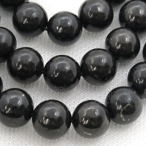 round black Shungite Beads